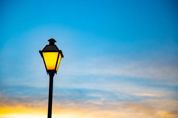 istock Colonial style lighting with sky on the background. 1323562754