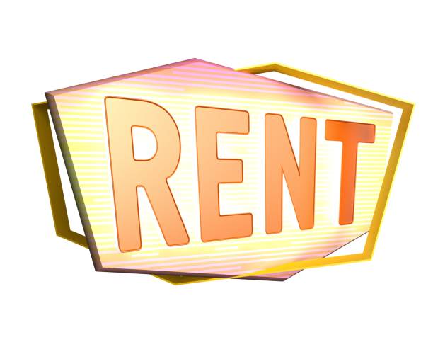 istock badge with the word rent isolated on white 1323563739