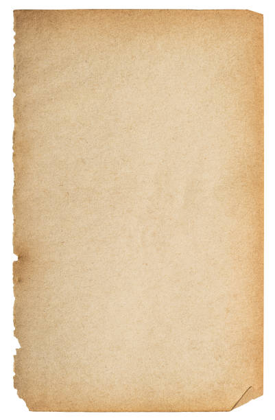 istock Old paper sheet texture background isolated white background 1323564984