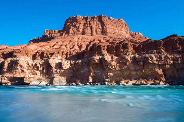 rio colorado em lees ferry, marble canyon, arizona, eua - marble - fotografias e filmes do acervo
