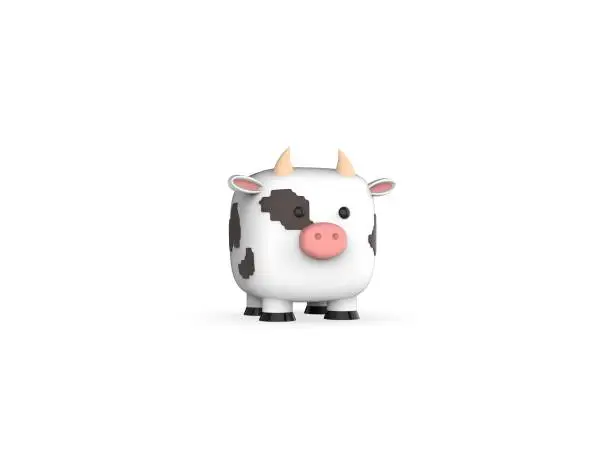 Photo of Cube Cow 3D render model