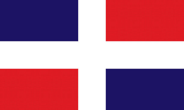 ilustrações, clipart, desenhos animados e ícones de bandeiras do mundo - dominican flag