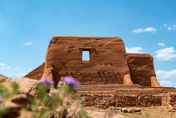 Isleta Pueblo, New Mexico - March 6, 2017: Mission San Augustin represents one of the oldest Spanish religious outposts built among the Pueblo communities of New Mexico