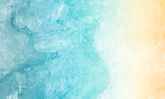 istock Abstract Beach Sea Summer Grunge Background Wave Sand Pastel Crayon Drawing Stroking Brushing Bleached Teal Blue Yellow Pattern Oil Watercolor Paint Marble Stucco Concrete Texture Imitation Copy Space 1323575932