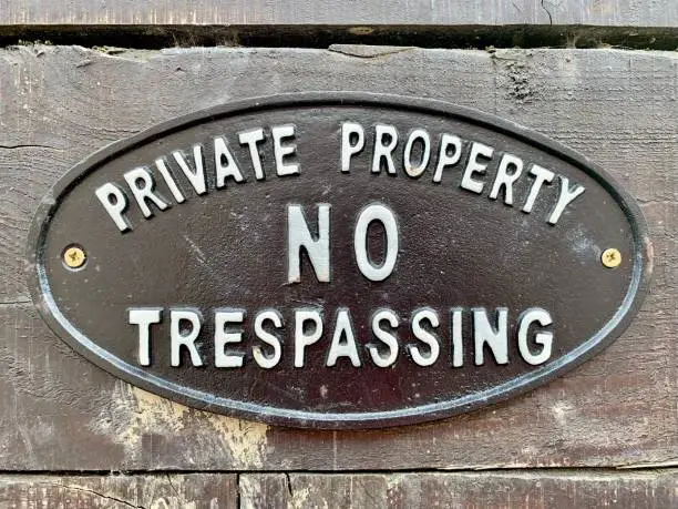 Photo of Private property No trespassing