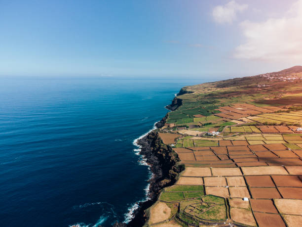 Azores coastline Terceira lisland coastline in Azores terceira azores stock pictures, royalty-free photos & images