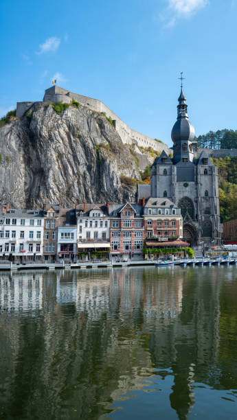 istock Small Belgian town Dinant on Meuse river in Walloon, Belgium 1323578706