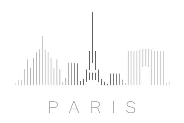 垂直バー パリ ランドマーク スカイライン - paris france audio点のイラスト素材／クリップアート素材／マンガ素材／アイコン素材