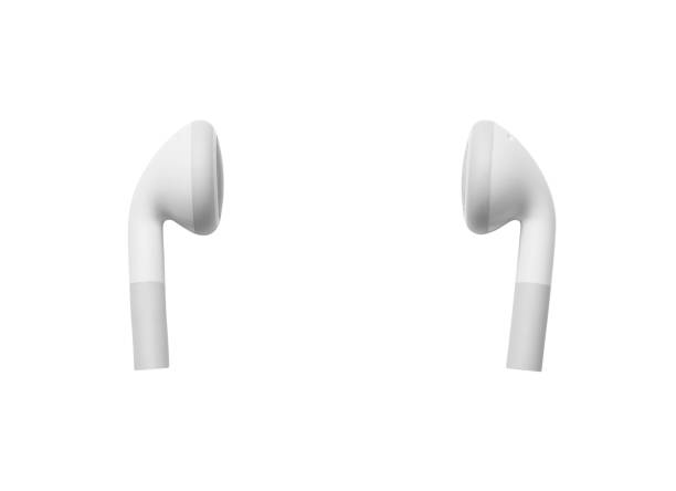 headphones icon. headphones on white. in ear headphones stock pictures, royalty-free photos & images