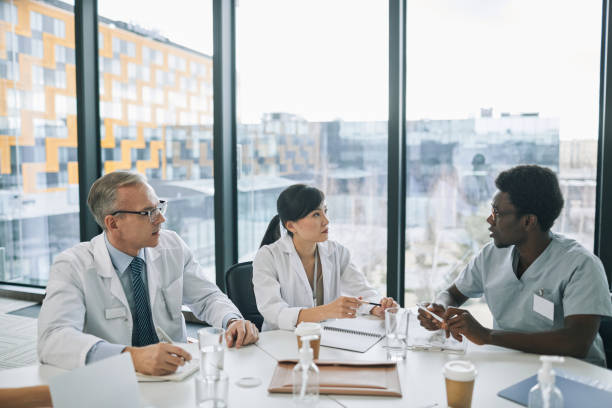 istock Doctors Speaking at Medical Council 1323582818