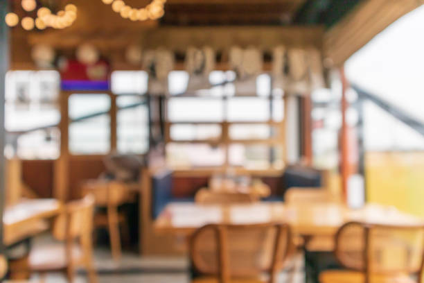 Japanese restaurant abstract blurred background