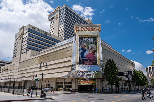 Reno, NV USA - May 16, 2021: Eldorado Casino on N. Virginia Street.