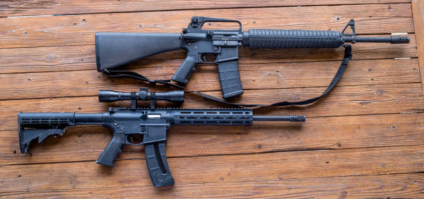 istock Pair of Assault Rifles 1323596003