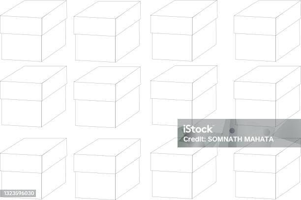 Boxes Geometric Pattern Vector Vector Abstract Geometric Shape From Box White Squares 3d Box Pattern ...
