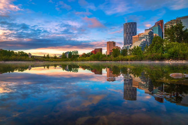 istock City Lake Reflections At Sunrise 1323605611
