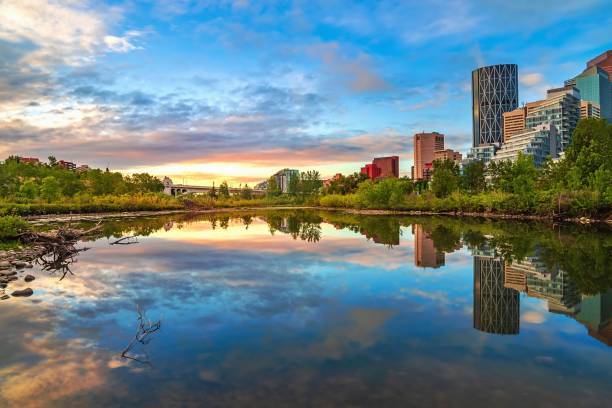 istock City Lake Reflections At Sunrise 1323605628