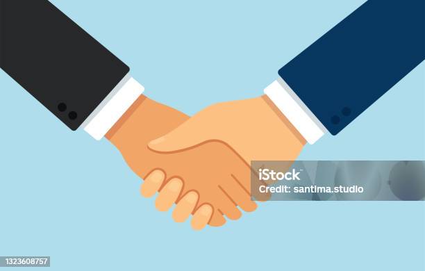 Jabat Tangan Ikon Jabat Tangan Bisnis Kemitraan Dan Simbol Perjanjian