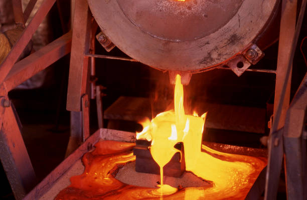 istock Red hot molten Gold being poured 1323609962