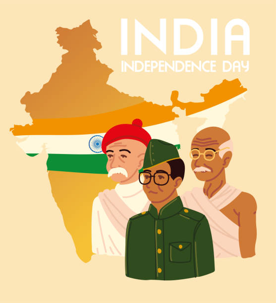 illustrations, cliparts, dessins animés et icônes de jour de l’indépendance de l’inde - freedom fighter