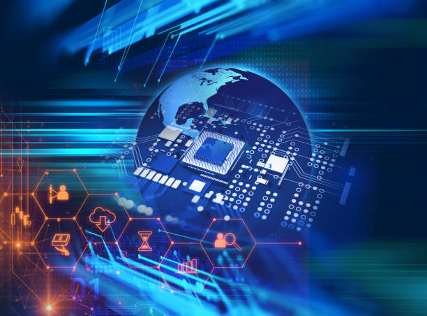 istock 3d rendering  of futuristic blue circuit board and cpu 1323611013
