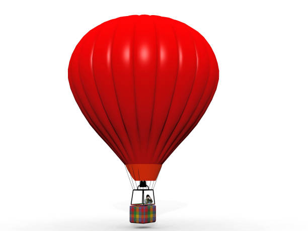 istock hot air balloon on a white background 1323616044