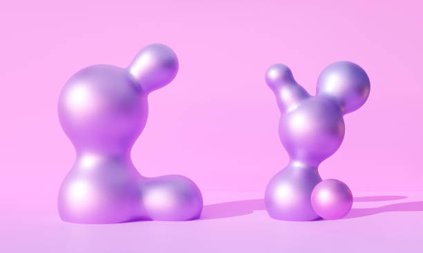 Abstract purple pink background texture. Fluidity vivid gradient liquid fluid flow. Digital 3d rendering illustration for advertising, blank banner design. Modern creative ideas minimalism.