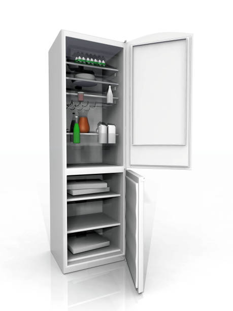 istock the refrigerator and freezer on a white background 1323616081