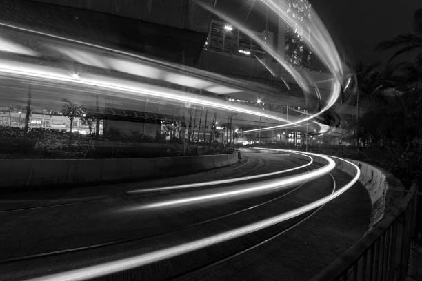 istock light trails of traffic in downtown 1323618731