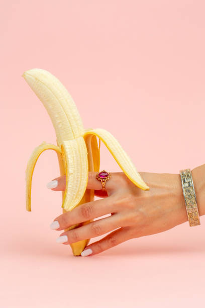 istock Banana coloured by golden paint 1323619851