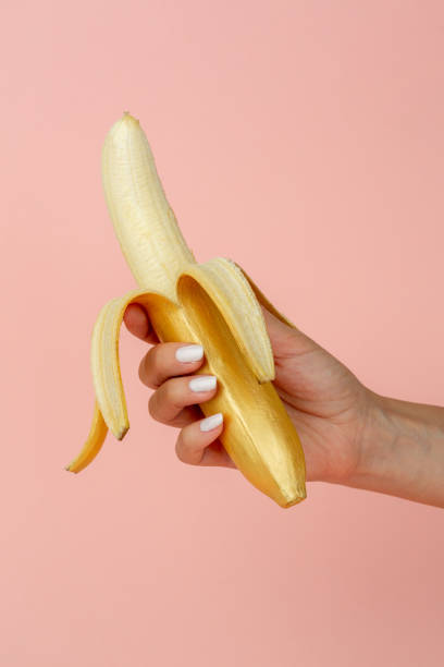 istock Banana coloured by golden paint 1323619888