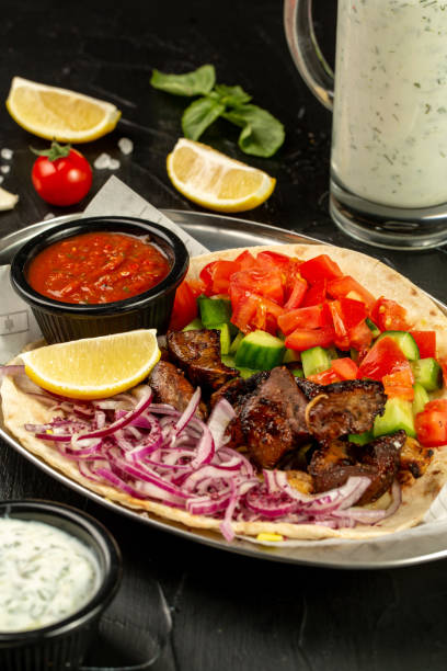 istock Kebap wrapped in a very thin pita or lavash 1323620434