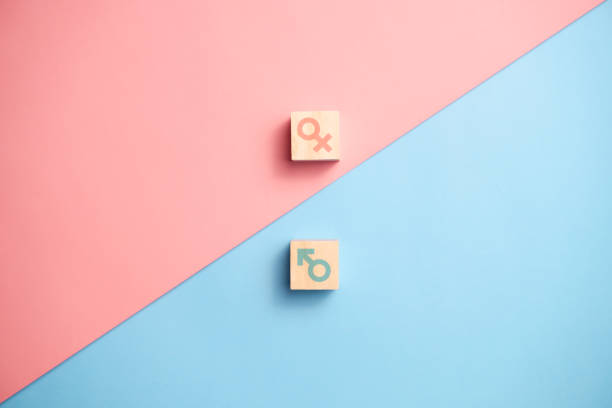 istock Gender icon on wooden blocks. 1323620719