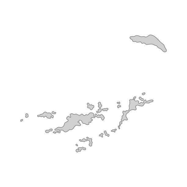 istock Map of British Virgin Island divided to regions. Outline map. Vector illustration. 1323621721