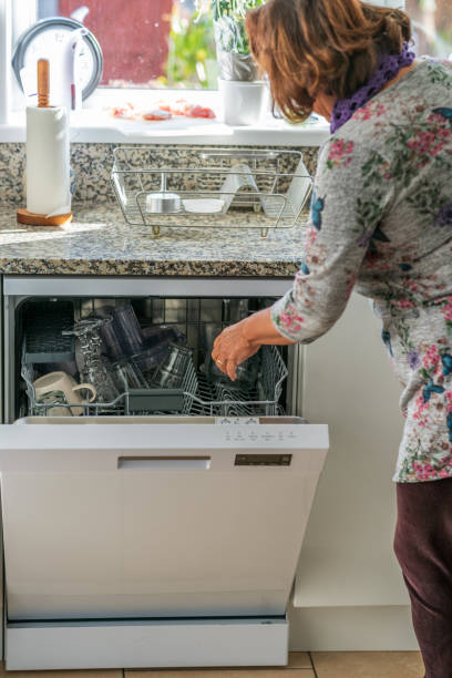 istock Senior Hispanic woman emptying dishwasher 1323625646