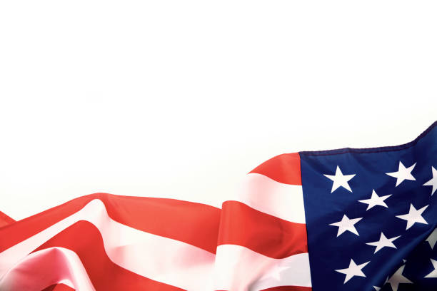 istock Closeup of American flag with copy space. 1323626843