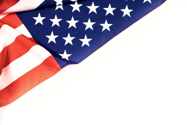 istock Closeup of American flag with copy space. 1323626959