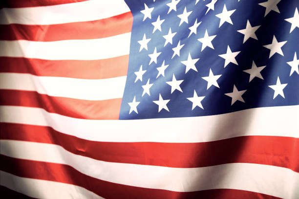 istock Closeup of American flag 1323627613