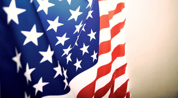istock Closeup of American flag 1323628348
