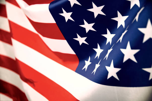 istock Closeup of American flag 1323628400