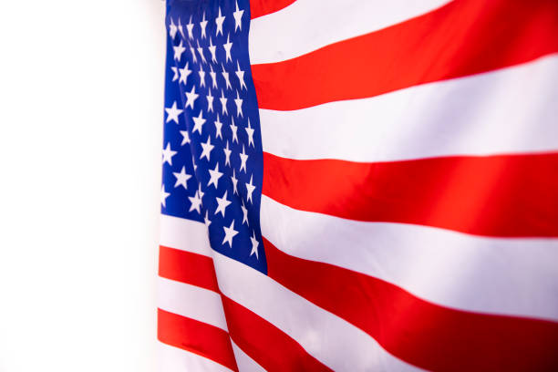 istock Closeup of American flag 1323628501