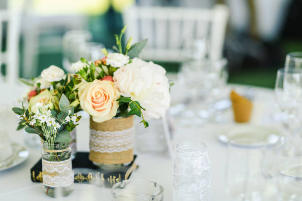 istock Fresh flowers wedding decoration. 1323630649