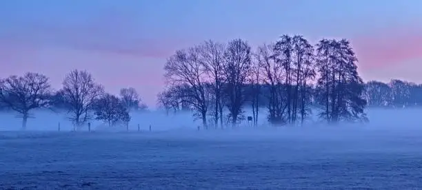 Morning fog in Lower Saxony