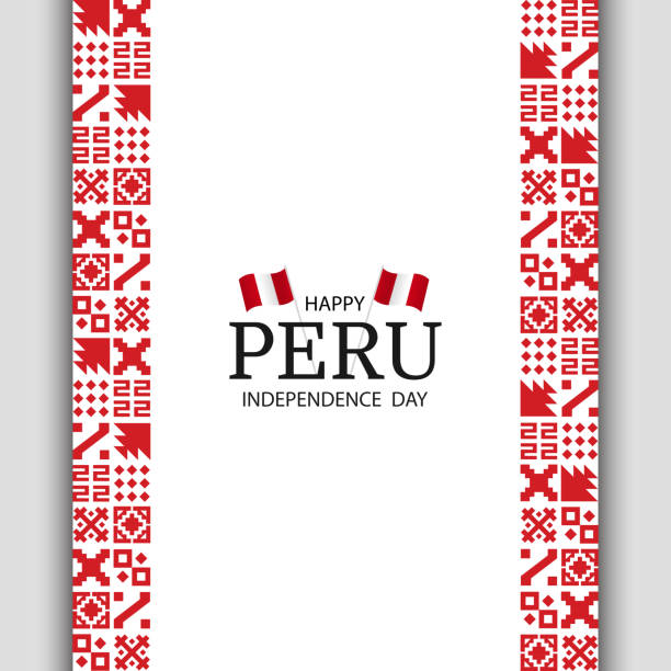 Peru Independence Day. Vector Illustration of Peru Independence Day. National pattern. peruvian culture stock illustrations