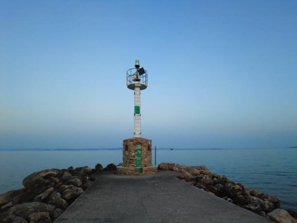 istock Lighthouse at port of Chios Island 1323640266