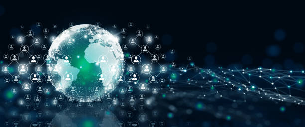 istock People network and global communication concept Business technology. 1323641989