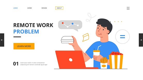 Remote Working Drawbacks Remote Work Disadvantages Concept Stock Illustration - Download Image ...