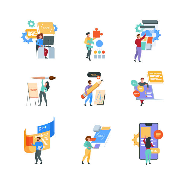 70+ Laptop Programing Illustrations, Royalty-Free Vector Graphics ...