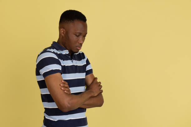istock African american young male portrait isolated on studio background with copyspace for ad. 1323644782