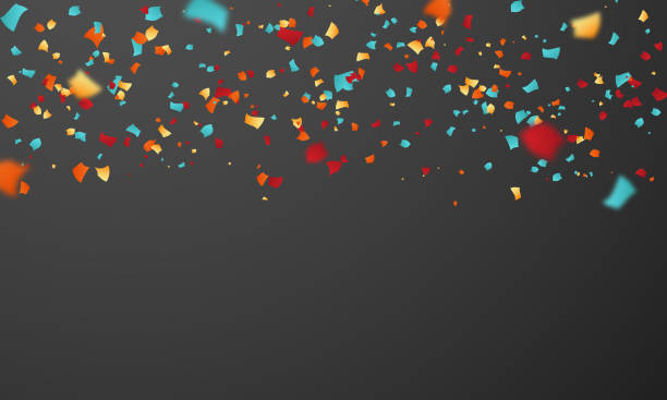 istock confetti design template holiday promotion, background Celebration Vector illustration. 1323649803