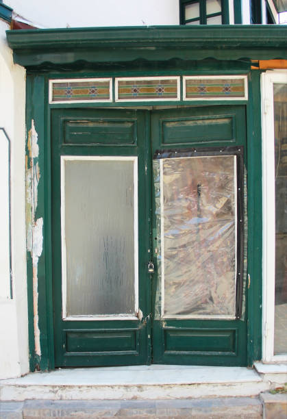 istock Antalya, Turkey, May 10, 2021. Locked restaurant doors 1323652816